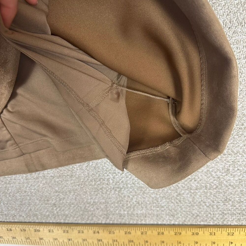Ann Taylor Sz 14 Dress Boxy Sheath Brown Boho Fairy 90s Cottage Pockets Western - Picture 9 of 12